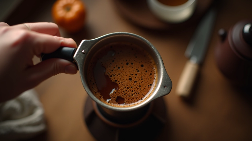 Cezveyle mükemmel köpük hazırlayan eller