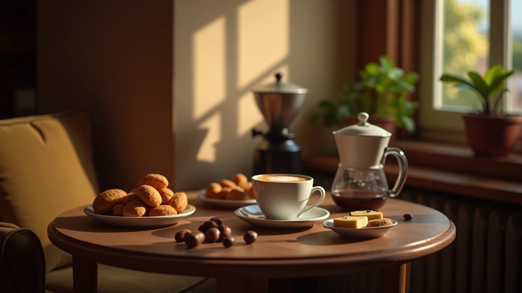 Ev kafe köşesinin sıcak ve davetkar ortamı